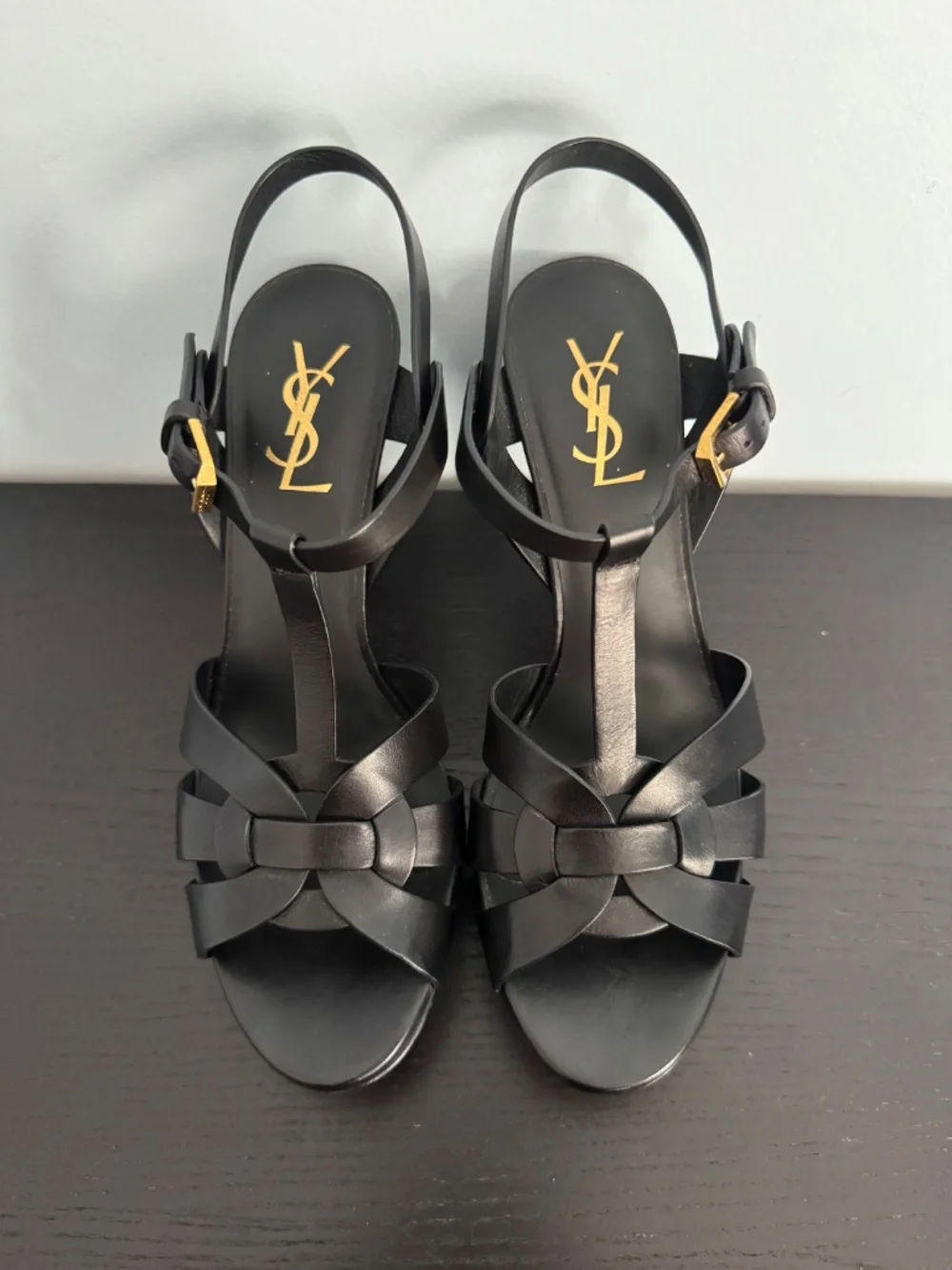 Saint Laurent Tribute Patent Leather Platform Sandal - Picture 7 of 10
